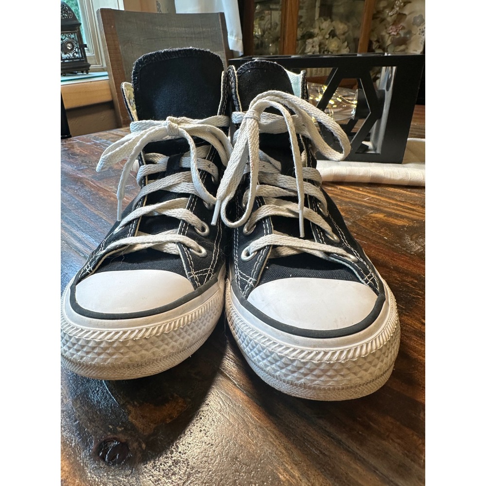 Converse Chuck Taylor All Star High Top Sneakers Black White Canvas Men 5 or W 7 - Picture 8 of 10